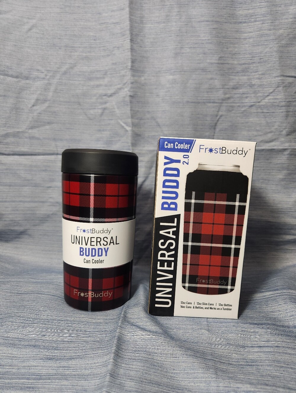 FrostBuddy Universal Buddy Can Cooler - Red Plaid